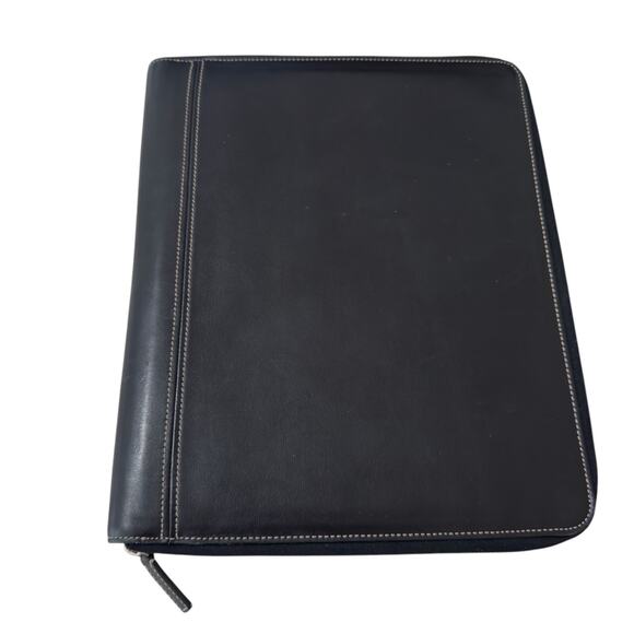 Coach 13" Leather Portfolio Document Case Black Clutch Bag Pc Business